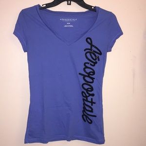 Blue Aeroposle V-neck tee